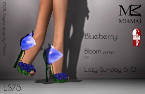 Miamai_Bloom pumps - blueberry - Lazy Sunday 6 dicembre (Slink high) key [2266785]