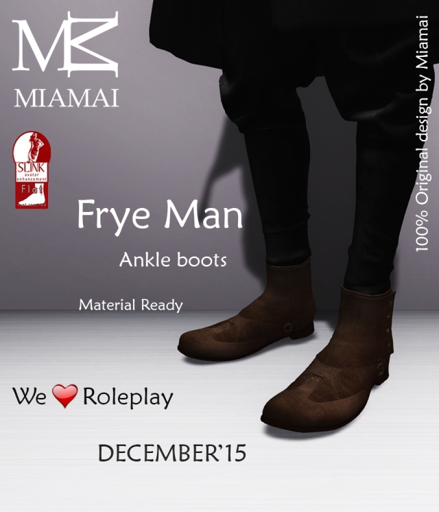Miamai_FryeMan AnkleBoots (Male Slink flat) AD